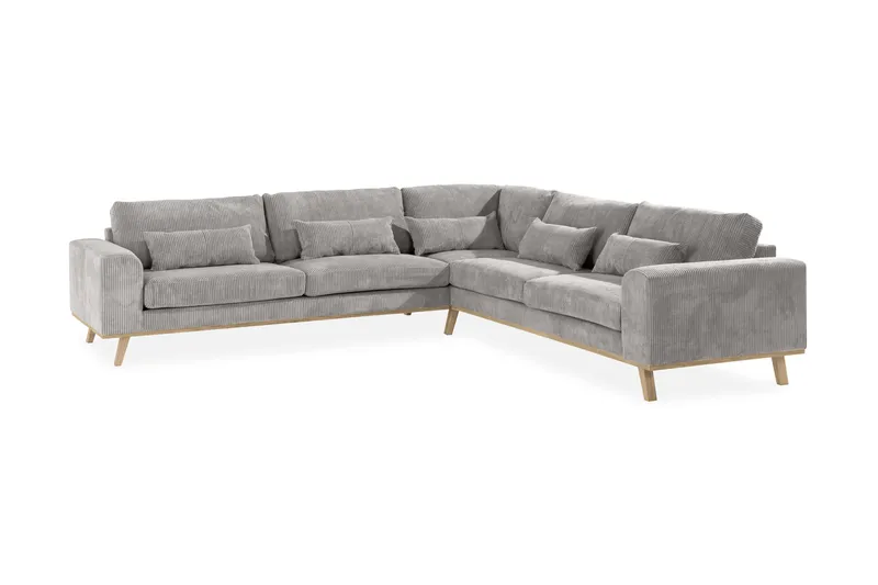 Copenhagen 6-sits L-formad Hörnsoffa i Manchester - Ljusgrå - Möbler - Soffa - Hörnsoffa