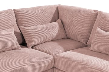Copenhagen 6-sits L-formad Hörnsoffa i Manchester - Rosa - Möbler - Soffa - Hörnsoffa