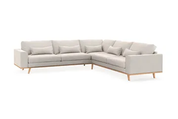 Copenhagen 6-sits L-formad Hörnsoffa i Sammet - Krämvit - Möbler - Soffa - Hörnsoffa