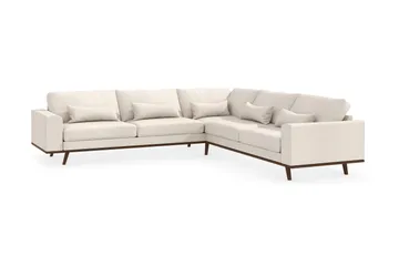 Copenhagen 6-sits L-formad Hörnsoffa i Tyg - Beige - Möbler - Soffa - Hörnsoffa