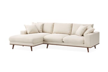 Copenhagen Premium 4-sits Vänstervänd L-formad Djup Divansoffa i Chenille - Ljusbeige - Möbler - Soffa - Divansoffa & schäslongsoffa - 4 sits soffa med divan
