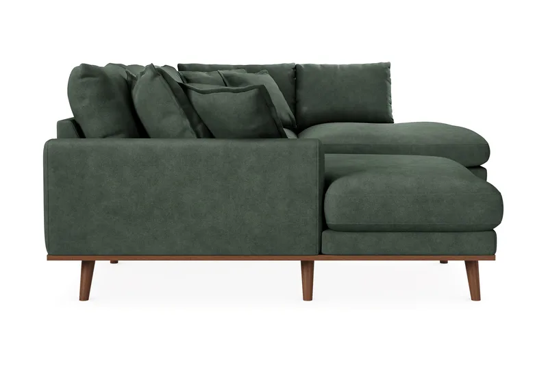 Copenhagen Premium 5-sits Högervänd U-formad Djup Soffa med Divan och Schäslong i Tyg - Grön - Möbler - Soffa - U-soffa