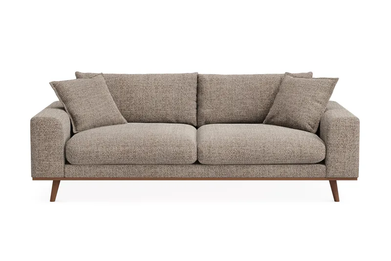 Copenhagen Premium Djup 3-sits Soffa i Chenille, Brun