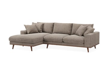 Copenhagen Premium 4-sits Vänstervänd L-formad Djup Divansoffa i Chenille - Brun - Möbler - Soffa - Divansoffa & schäslongsoffa - 4 sits soffa med divan
