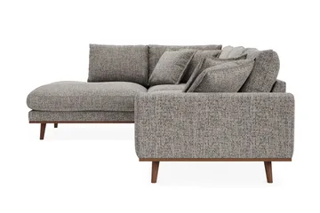 Copenhagen Premium 4-sits Vänstervänd L-formad Djup Schäslongsoffa i Chenille - Grå - Möbler - Soffa - Divansoffa & schäslongsoffa - 4 sits soffa med divan