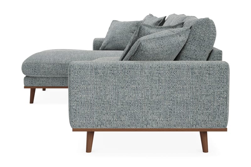 Copenhagen Premium 4-sits Vänstervänd L-formad Djup Divansoffa i Chenille - Grå/Blå - Möbler - Soffa - Divansoffa & schäslongsoffa - 4 sits soffa med divan