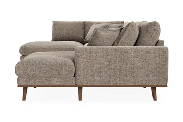 Copenhagen Premium 5-sits Vänstervänd U-formad Djup Soffa med Divan och Schäslong i Chenille - Brun - Möbler - Soffa - U-soffa