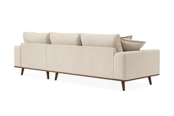 Copenhagen Premium 4-sits Högervänd L-formad Djup Divansoffa i Chenille - Beige - Möbler - Soffa - Divansoffa & schäslongsoffa - 4 sits soffa med divan