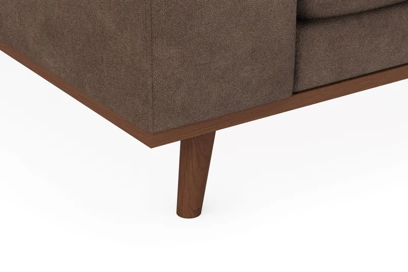 Copenhagen Premium 5-sits Högervänd U-formad Djup Soffa med Divan och Schäslong i Tyg - Mörkbrun - Möbler - Soffa - U-soffa