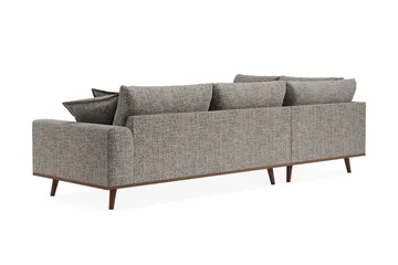 Copenhagen Premium 4-sits Vänstervänd L-formad Djup Schäslongsoffa i Chenille - Grå - Möbler - Soffa - Divansoffa & schäslongsoffa - 4 sits soffa med divan