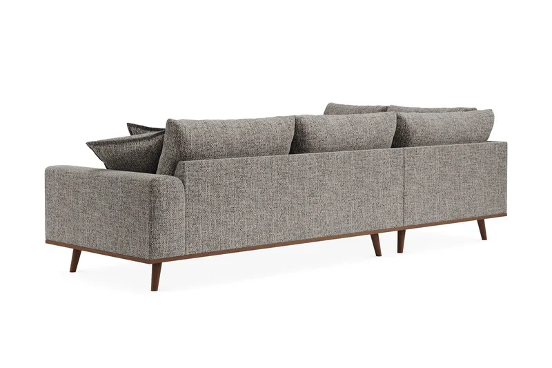 Copenhagen Premium 4-sits Vänstervänd L-formad Djup Schäslongsoffa i Chenille - Grå - Möbler - Soffa - Divansoffa & schäslongsoffa - 4 sits soffa med divan