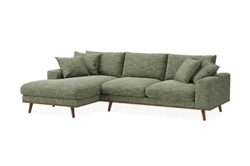 Copenhagen Premium 4-sits Vänstervänd L-formad Djup Divansoffa i Chenille - Grön - Möbler - Soffa - Divansoffa & schäslongsoffa - 4 sits soffa med divan