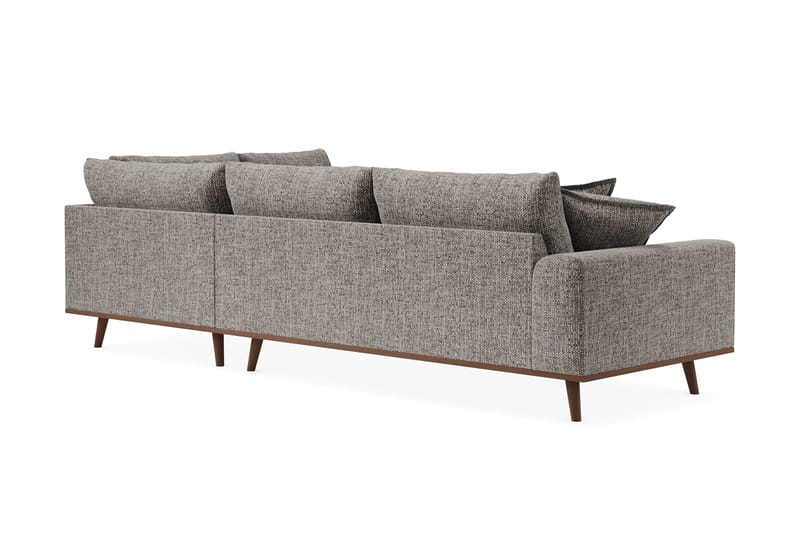 Copenhagen Premium 4-sits Högervänd L-formad Djup Schäslongsoffa i Chenille - Grå - Möbler - Soffa - Divansoffa & schäslongsoffa - 4 sits soffa med divan