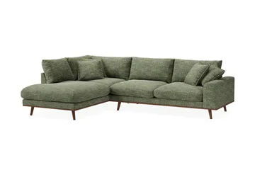 Copenhagen Premium 4-sits Vänstervänd L-formad Djup Schäslongsoffa i Chenille - Grön - Möbler - Soffa - Divansoffa & schäslongsoffa - 4 sits soffa med divan