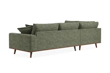 Copenhagen Premium 4-sits Vänstervänd L-formad Djup Schäslongsoffa i Chenille - Grön - Möbler - Soffa - Divansoffa & schäslongsoffa - 4 sits soffa med divan