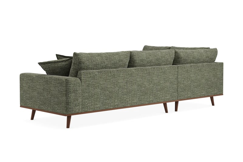 Copenhagen Premium 4-sits Vänstervänd L-formad Djup Schäslongsoffa i Chenille - Grön - Möbler - Soffa - Divansoffa & schäslongsoffa - 4 sits soffa med divan