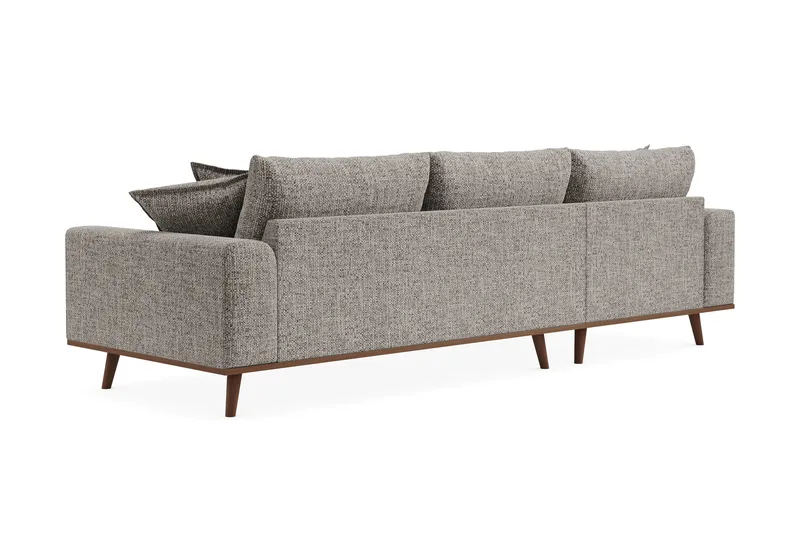 Copenhagen Premium 4-sits Vänstervänd L-formad Djup Divansoffa i Chenille - Grå - Möbler - Soffa - Divansoffa & schäslongsoffa - 4 sits soffa med divan