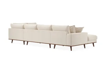 Copenhagen Premium 5-sits Högervänd U-formad Djup Soffa med Divan och Schäslong i Chenille - Ljusbeige - Möbler - Soffa - U-soffa