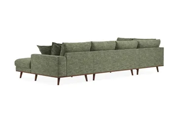 Copenhagen Premium 5-sits Vänstervänd U-formad Djup Soffa med Divan och Schäslong i Chenille - Grön - Möbler - Soffa - U-soffa