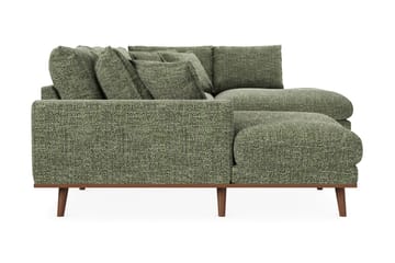 Copenhagen Premium 5-sits Högervänd U-formad Djup Soffa med Divan och Schäslong i Chenille - Grön - Möbler - Soffa - U-soffa