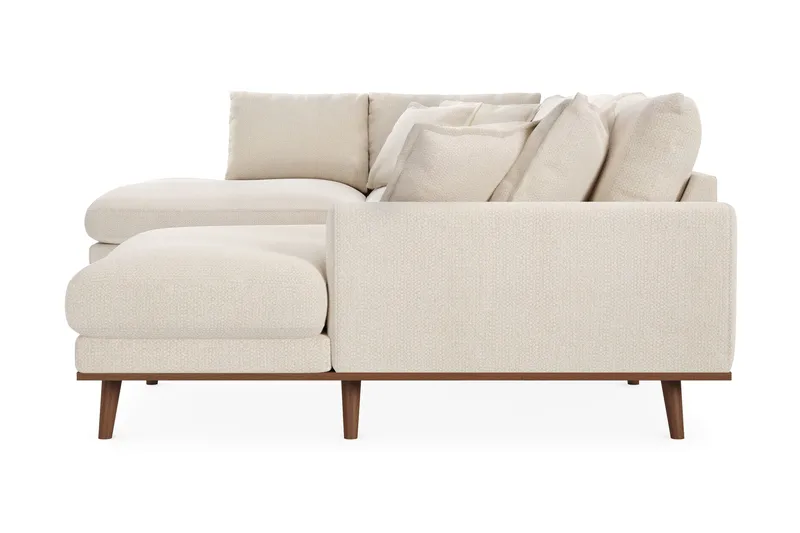 Copenhagen Premium 5-sits Vänstervänd U-formad Djup Soffa med Divan och Schäslong i Chenille - Ljusbeige - Möbler - Soffa - U-soffa