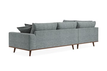 Copenhagen Premium 4-sits Vänstervänd L-formad Djup Schäslongsoffa i Chenille - Grå/Blå - Möbler - Soffa - Divansoffa & schäslongsoffa - 4 sits soffa med divan