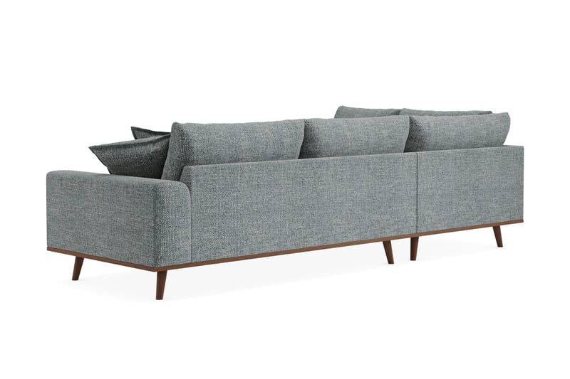 Copenhagen Premium 4-sits Vänstervänd L-formad Djup Schäslongsoffa i Chenille - Grå/Blå - Möbler - Soffa - Divansoffa & schäslongsoffa - 4 sits soffa med divan