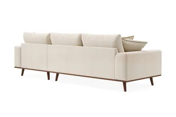Copenhagen Premium 4-sits Högervänd L-formad Djup Divansoffa i Chenille - Ljusbeige - Möbler - Soffa - Divansoffa & schäslongsoffa - 4 sits soffa med divan