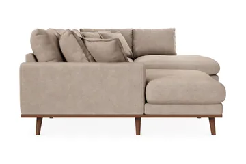 Copenhagen Premium 5-sits Högervänd U-formad Djup Soffa med Divan och Schäslong i Tyg - Ljusbrun - Möbler - Soffa - U-soffa
