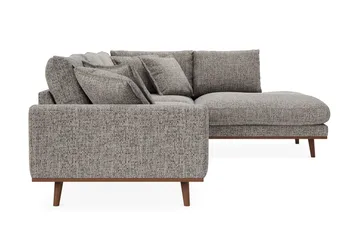 Copenhagen Premium 4-sits Högervänd L-formad Djup Schäslongsoffa i Chenille - Grå - Möbler - Soffa - Divansoffa & schäslongsoffa - 4 sits soffa med divan