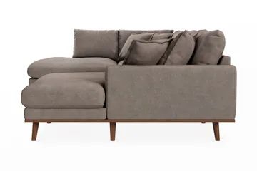 Copenhagen Premium 5-sits Vänstervänd U-formad Djup Soffa med Divan och Schäslong i Tyg - Brun - Möbler - Soffa - U-soffa