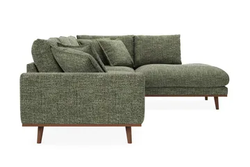 Copenhagen Premium 4-sits Högervänd L-formad Djup Schäslongsoffa i Chenille - Grön - Möbler - Soffa - Divansoffa & schäslongsoffa - 4 sits soffa med divan