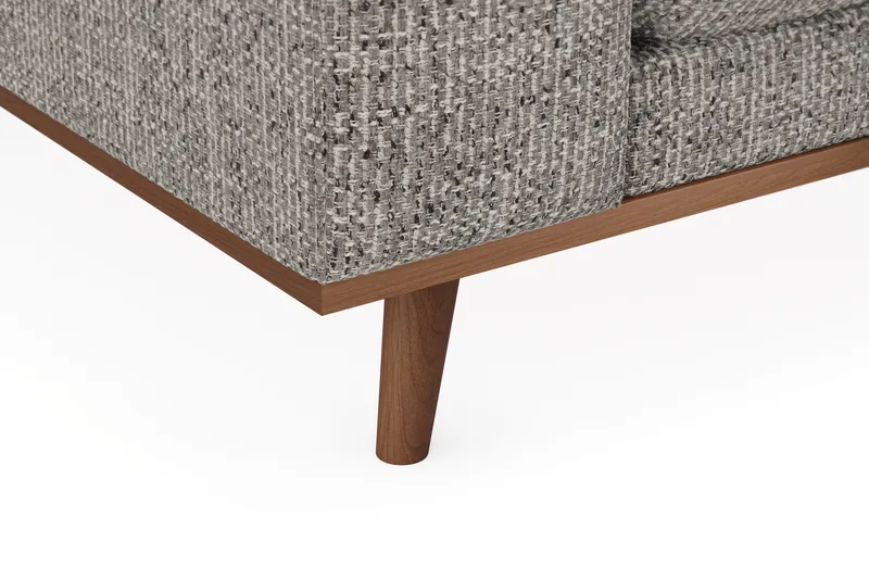 Copenhagen Premium 4-sits Högervänd L-formad Djup Schäslongsoffa i Chenille - Grå - Möbler - Soffa - Divansoffa & schäslongsoffa - 4 sits soffa med divan