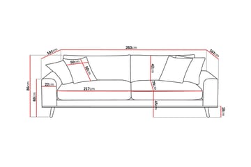 Copenhagen Premium Djup 4-sits Soffa i Chenille - Beige - Möbler - Soffa - 4 sits soffa