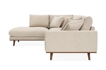 Copenhagen Premium 4-sits Vänstervänd L-formad Djup Schäslongsoffa i Chenille - Beige - Möbler - Soffa - Divansoffa & schäslongsoffa - 4 sits soffa med divan