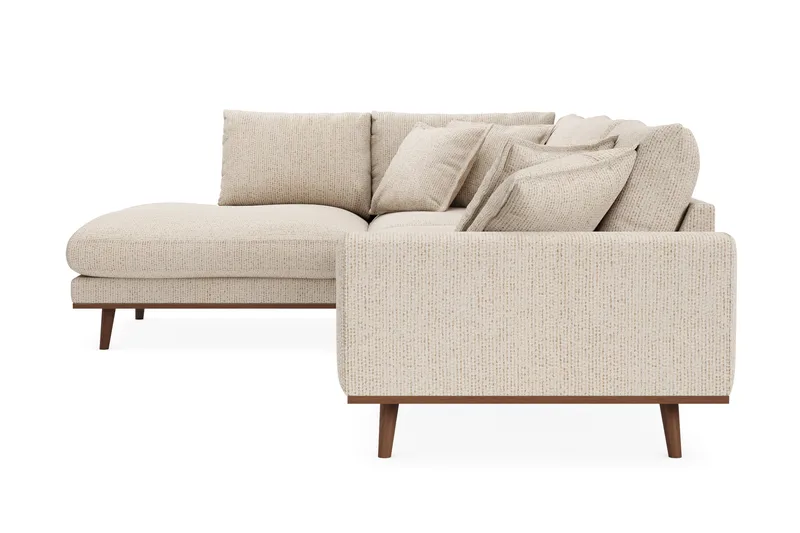 Copenhagen Premium 4-sits Vänstervänd L-formad Djup Schäslongsoffa i Chenille - Beige - Möbler - Soffa - Divansoffa & schäslongsoffa - 4 sits soffa med divan