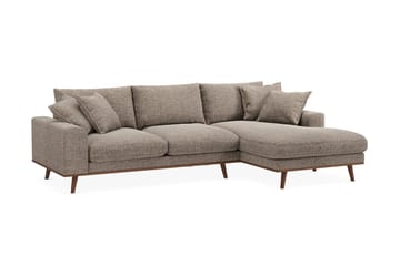 Copenhagen Premium 4-sits Högervänd L-formad Djup Divansoffa i Chenille - Brun - Möbler - Soffa - Divansoffa & schäslongsoffa - 4 sits soffa med divan