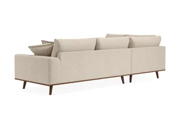 Copenhagen Premium 4-sits Vänstervänd L-formad Djup Schäslongsoffa i Chenille - Beige - Möbler - Soffa - Divansoffa & schäslongsoffa - 4 sits soffa med divan