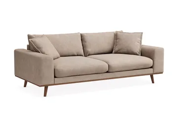 Copenhagen Premium Djup 3-sits Soffa i Chenille - Ljusbrun - Möbler - Soffa - 3 sits soffa