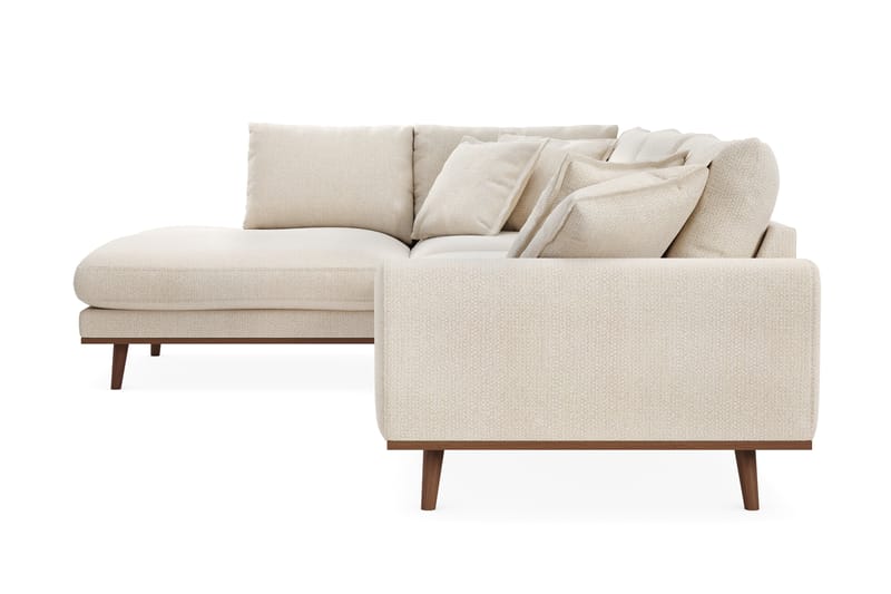 Copenhagen Premium 4-sits Vänstervänd L-formad Djup Schäslongsoffa i Chenille - Ljusbeige - Möbler - Soffa - Divansoffa & schäslongsoffa - 4 sits soffa med divan