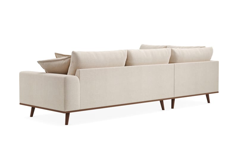 Copenhagen Premium 4-sits Vänstervänd L-formad Djup Schäslongsoffa i Chenille - Ljusbeige - Möbler - Soffa - Divansoffa & schäslongsoffa - 4 sits soffa med divan