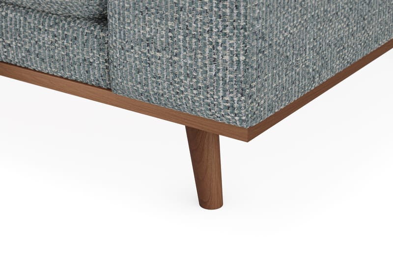 Copenhagen Premium 4-sits Vänstervänd L-formad Djup Divansoffa i Chenille - Grå/Blå - Möbler - Soffa - Divansoffa & schäslongsoffa - 4 sits soffa med divan