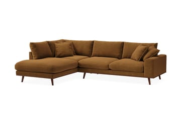Copenhagen Premium 4-sits Vänstervänd L-formad Djup Schäslongsoffa i Tyg - Senapsgul - Möbler - Soffa - Divansoffa & schäslongsoffa - 4 sits soffa med divan