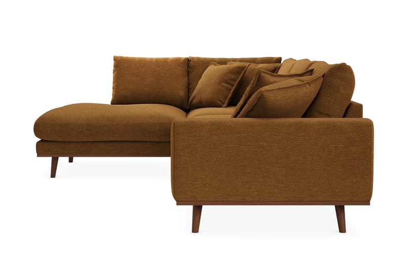 Copenhagen Premium 4-sits Vänstervänd L-formad Djup Schäslongsoffa i Tyg - Senapsgul - Möbler - Soffa - Divansoffa & schäslongsoffa - 4 sits soffa med divan