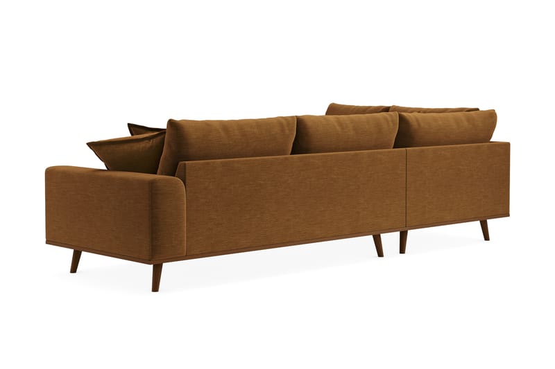 Copenhagen Premium 4-sits Vänstervänd L-formad Djup Schäslongsoffa i Tyg - Senapsgul - Möbler - Soffa - Divansoffa & schäslongsoffa - 4 sits soffa med divan