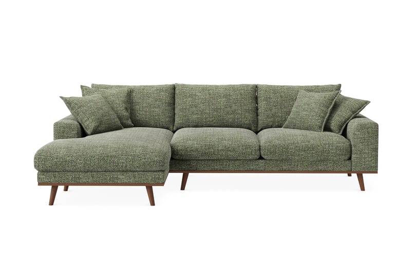 Copenhagen Premium 4-sits Vänstervänd L-formad Djup Divansoffa i Chenille - Grön - Möbler - Soffa - Divansoffa & schäslongsoffa - 4 sits soffa med divan