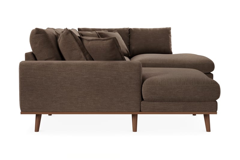 Copenhagen Premium 5-sits Vänstervänd U-formad Djup Soffa med Divan och Schäslong i Tyg - Brun - Möbler - Soffa - U-soffa