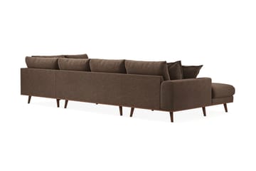 Copenhagen Premium 5-sits Vänstervänd U-formad Djup Soffa med Divan och Schäslong i Tyg - Brun - Möbler - Soffa - U-soffa