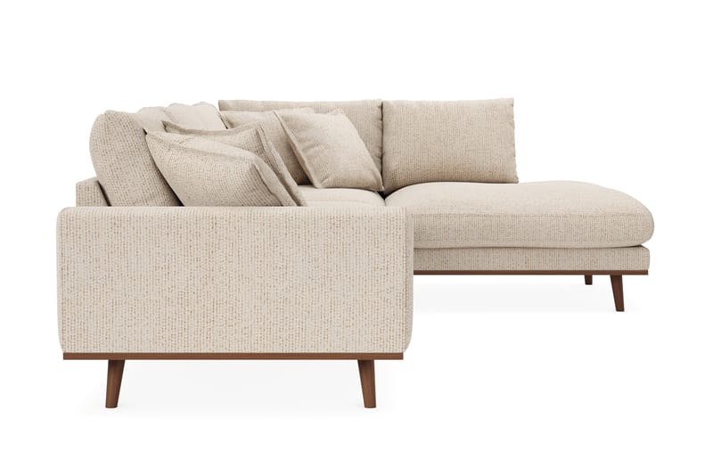 Copenhagen Premium 4-sits Högervänd L-formad Djup Schäslongsoffa i Chenille - Beige - Möbler - Soffa - Divansoffa & schäslongsoffa - 4 sits soffa med divan