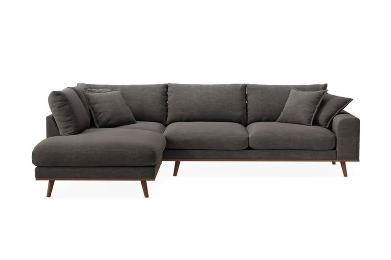 Copenhagen Premium 4-sits Vänstervänd L-formad Djup Schäslongsoffa i Tyg - Mörkgrå - Möbler - Soffa - Divansoffa & schäslongsoffa - 4 sits soffa med divan